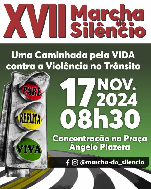 Marcha do Silêncio acontece no próximo domingo (17) em Jaraguá do Sul